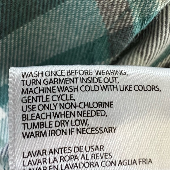 WEATHERPROOF Vintage Long Sleeve Button Down Plaid Flannel Men's Shirt Size L - Picture 16 of 16